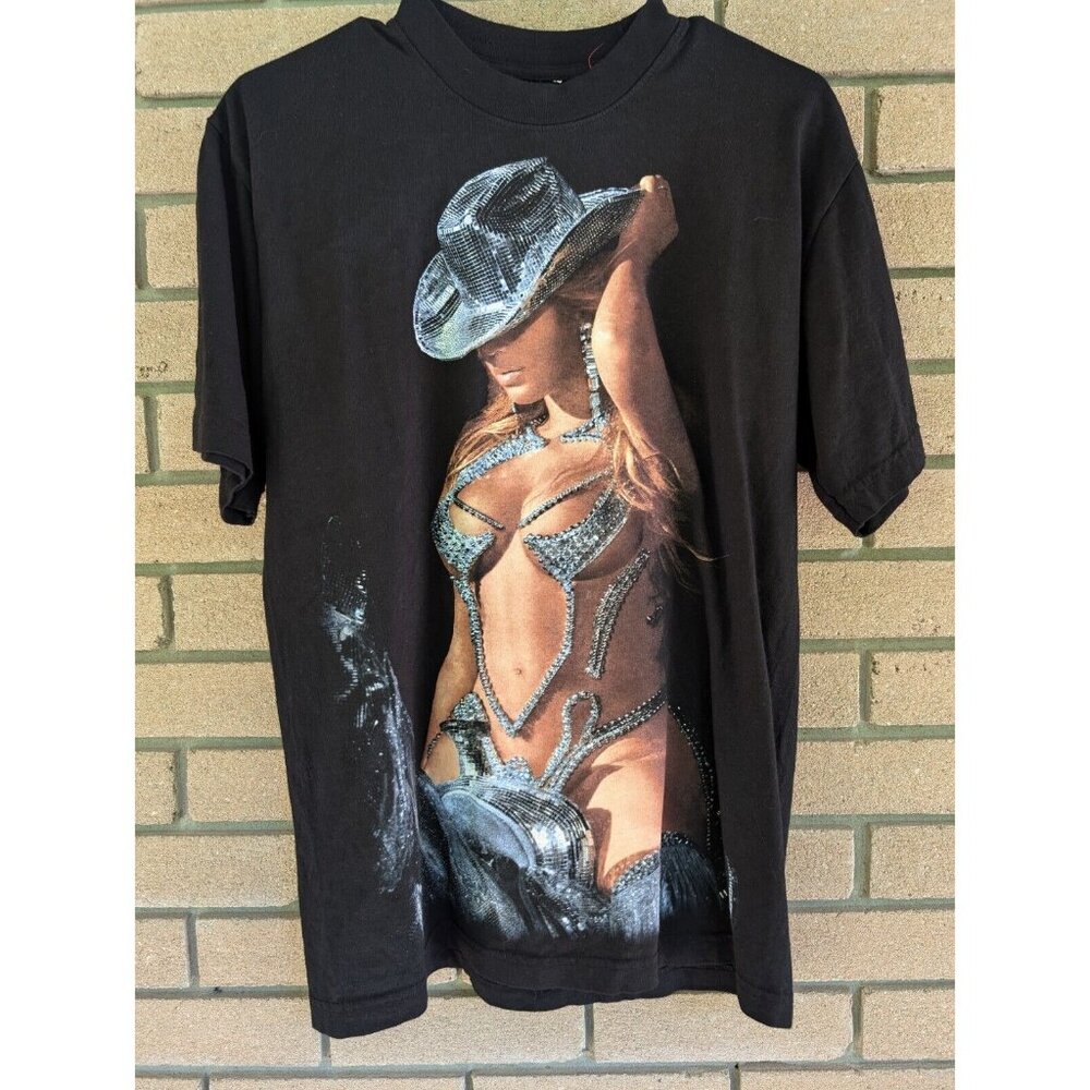 Beyoncé Official Renaissance World Tour Merch Disco Cowboy Hat T-Shirt LARGE